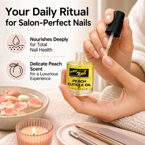 Vista 5 de PRO NAIL Aceite para cutículas, mezcla botánica de 6 aceites con vitamina E, almendras y aceite de semilla de algodón, repara las cutículas secas