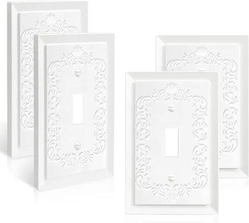 Vista 12 de Placa de cubierta decorativa para interruptor de luz, placas de pared decorativas modernas para GFCI, toma de corriente, interruptor regulador