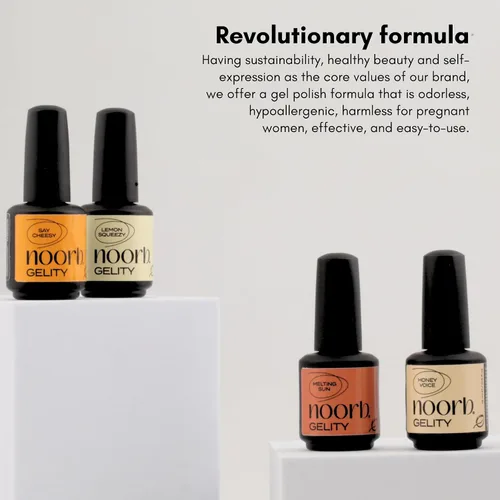 Vista 5 de Esmalte de gel naranja, esmalte de uñas de gel natural sin olor con pigmentos orgánicos, esmalte de uñas de gel UV en naranja