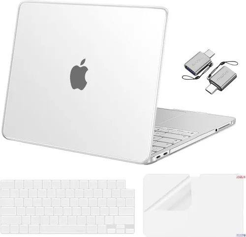 Vista 21 de MOSISO Compatible con MacBook Neo Case 13 pulgadas 2026 A3404 A18 Pro Chip Rubor de cristal