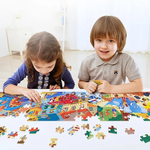 Vista 7 de TOI Rompecabezas nivelados para niños de 5 a 8 años, aprendizaje preescolar