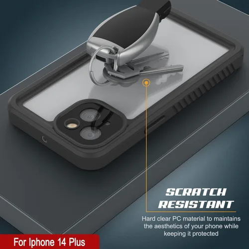 Vista 5 de Punkcase Funda impermeable para iPhone 14 Plus [serie extrema] [ajuste delgado] [certificado IP68] [a prueba de golpes] [a prueba de nieve]