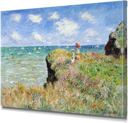 Vista 125 de IPIC - Reproducción artística de los lirios de agua de Claude Monet 1906, impresiones giclée coinciden con el marco dorado clásico, arte de pared