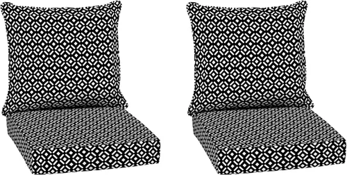 Vista 43 de Arden Selections Juego de asiento profundo para exteriores, 24 x 24, a prueba de lluvia, resistente a la decoloración, asiento profundo y cojín