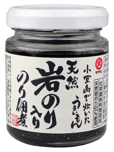 Vista 2 de Takesan Tsukudani de algas marinas en botella. TUKUDANI es un alimento conservado elaborado con salsa de soja. Una comida tradicional japonesa que