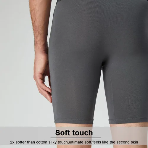 Vista 4 de Natural Feelings Calzoncillos tipo bóxer de modal para hombre, 9 pulgadas, de pierna larga, paquete