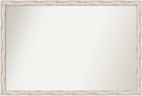Vista 272 de Amanti Art Espejo personalizado, espejo de baño estrecho Alexandria White Wash, espejo de pared o espejo de tocador de baño sobre el fregadero
