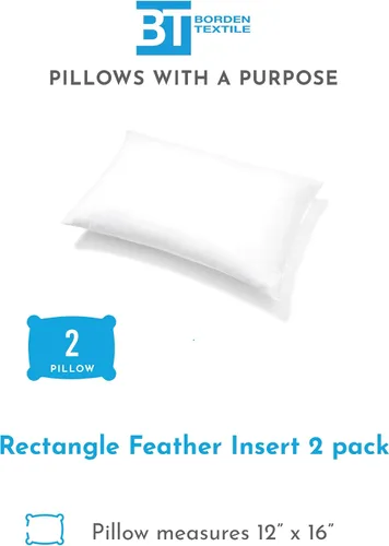 Vista 2 de Insertos de almohada, paquete de 2 mantas decorativas rectangulares de 12 x 16 pulgadas para sofá, cama, sofá