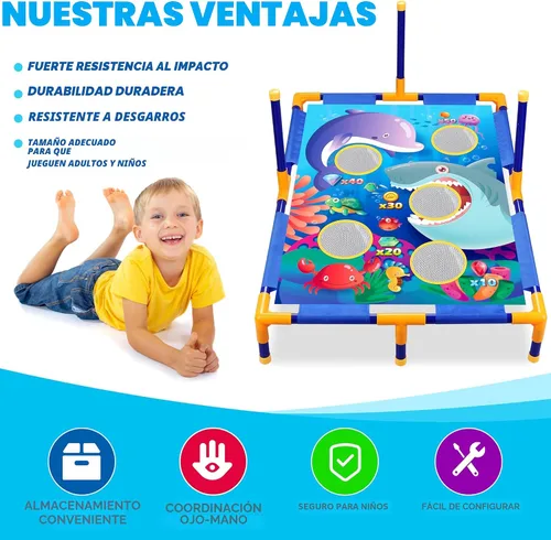 Vista 2 de Juego de lanzamiento de bolsas de frijoles de animales, juego de lanzamiento al aire libre, suministros de fiesta familiar para niños, regalo