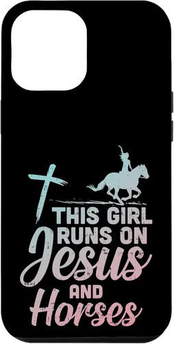 Vista 25 de Funda de regalo para iPhone 16 Girl Runs Jesus Horses Christian Horseback Equestre