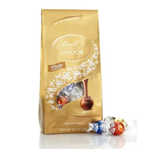 Vista 14 de Lindt Lindor - Trufas de chocolate surtidas de caramelo, bolsa de 15.2 onzas