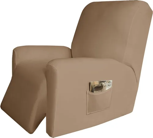Vista 74 de Easy-Going - Funda elástica de microfibra para sofá reclinable seccional, suave vellón ajustable a tu sofá de 2 cuerpos, lavable, protector