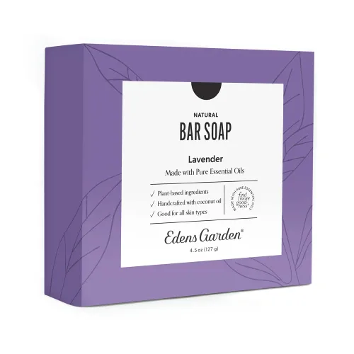 Vista 11 de Edens Garden Jabón en barra de carbón activado, jabón natural procesado en frío con aceites esenciales puros para una desintoxicación y exfoliación