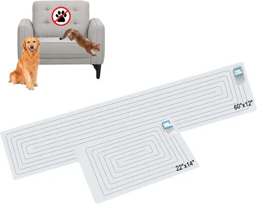 Vista 8 de SEERWAY Tapete Repelente para Perros y Gatos, 2 Piezas Tapete de Entrenamiento para Mascotas con 3 Modos Almohadilla de Descarga Eléctrica