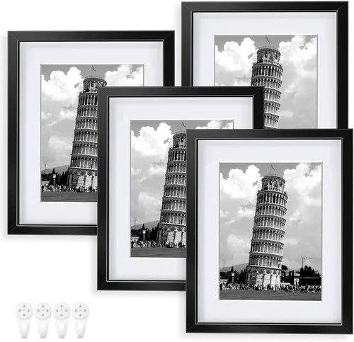 Vista 16 de Nacial Portarretratos de 11 x 14 pulgadas, marco de fotos negro, marco de fotos de 8 x 10 pulgadas con paspartú y fotos de 11 x 14 pulgadas sin