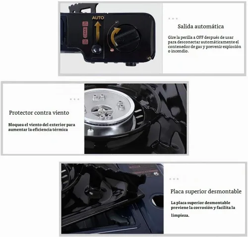 Vista 3 de Suntouch Estufa de gas portátil con estuche (ST-7000 azul)
