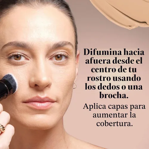 Vista 5 de LAURA GELLER Base Líquida Double Take Cobertura Media a Completa, Acabado mate Natural, Bronceado