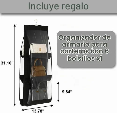 Vista 4 de Perchero para ropa con cajones, perchero para ropa con estantes y varilla para colgar, perchero de ropa industrial con almacenamiento para bolsas