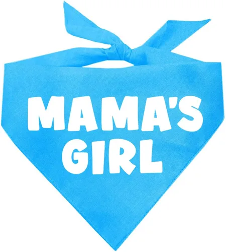 Vista 15 de Mama's Girl - Bandana para perro 100% algodón para mamá Día de San Valentín Sesión de fotos Negro, XS (949)