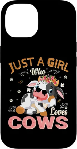 Vista 4 de Just A Girl Who Loves Cows Case for iPhone 16