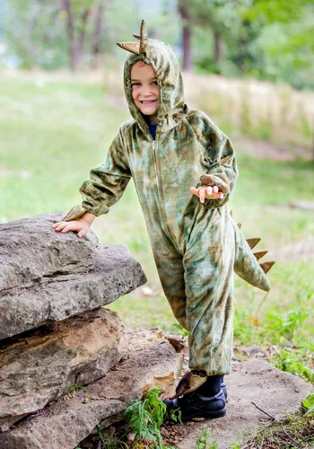 Vista 2 de Disfraz de dinosaurio para niños Multicolor