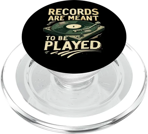 Vista 7 de Vinyl Record Collector Retro Music Turntable Lover PopSockets Adhesive PopGrip
