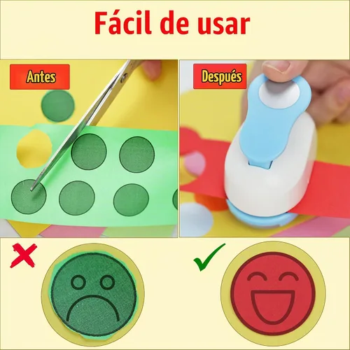 Vista 3 de Ecohu Perforadora Circular de 1 Pulgada para Manualidades, Perforadora de Papel en Forma de Círculo, Perforadora de Palanca para Manualidades