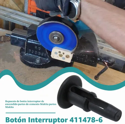 Vista 5 de Botón de interruptor 411478-6 para sierra ingletadora MAKITA 2 piezas