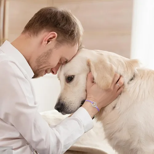 Vista 16 de PLwelth Pulseras de perro de cachorro para mujeres y hombres, regalos conmemorativos para amantes de las mascotas, regalos de amistad para ella, sus