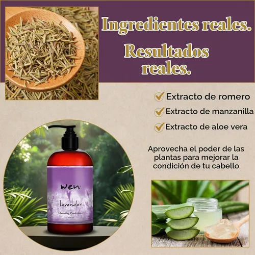 Vista 4 de WEN by Chaz Dean Acondicionador limpiador de lavanda, 16 fl. oz. (el embalaje puede variar)