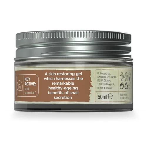Vista 4 de Gel orgánico de caracol de Organic Doctor en tamaño de 1.7 onzas líquidas. Hidratante facial y corporal restaurador para cuidado de la piel, Paquete