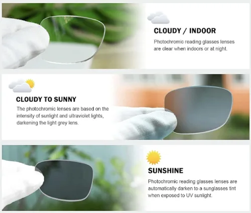 Vista 5 de Lentes de lectura fotocromáticos de lujo, lectores de transición para damas, gafas de sol para mujer