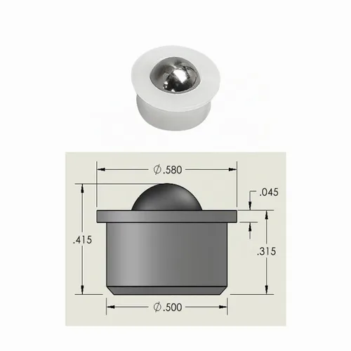 Vista 4 de Pequeña unidad 1/3inch del rodillo del transportador de la tabla del rodamiento de la transferencia de la bola mini 20 piezas para transmisión