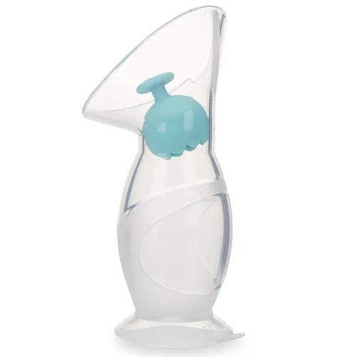 Vista 4 de Nuby Extractor de leche de silicona portátil y ligero con tapón de sellado