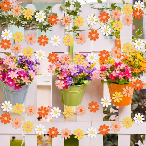 Vista 3 de Daisy Groovy - Cartel bohemio para fiesta, colorido cartel de flores de margarita para fiesta hippie, dos cumpleaños geniales, baby shower