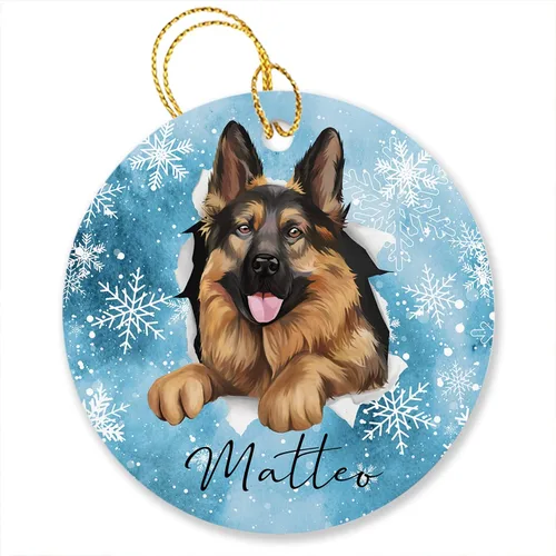 Vista 19 de Adornos de pastor australiano, regalos para Navidad, adorno de pastor australiano personalizado, adornos únicos de pastor australiano, vacaciones