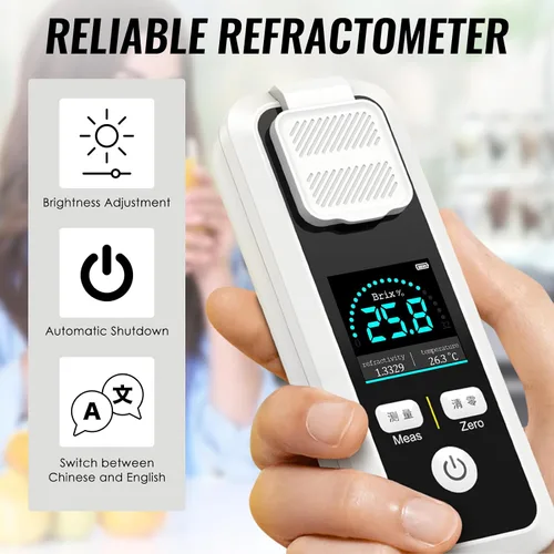 Vista 7 de Refractómetro digital Sugar Brix, medidor Brix del 0 al 32% con ATC, ± 0.2% de precisión recargable de contenido de azúcar para jugo, vino, cerveza