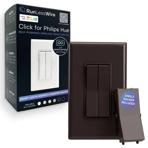 Vista 11 de Haga clic para Philips Hue – Interruptor de luz inteligente inalámbrico sin batería, rango de 30 pies – Funciona de forma nativa con el puente