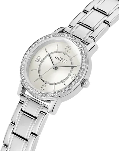 Vista 4 de GUESS US - Reloj analógico dorado y negro para mujer