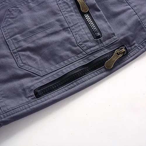 Vista 9 de DASAYO Pantalones cortos para hombre, casuales, de verano, con bolsillos con cremallera, pantalones cortos tácticos al aire libre, trabajo
