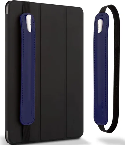 Vista 10 de Goospery Soporte para lápices compatible con Apple Pencil (1ª y 2ª generación) Funda de piel sintética, accesorios de bolsillo, banda elástica, Negro