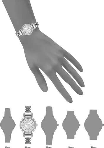 Vista 4 de Anne Klein - Reloj de brazalete para mujer con cristales de Swarovski y malla acentuada