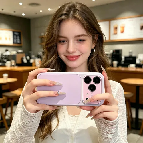 Vista 6 de Funda de silicona líquida para iPhone 17 Pro Max equipada con película protectora de lente, anticolisión suave al tacto y resistente a las manchas