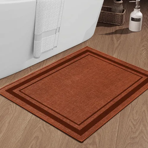 Vista 16 de chakme Juego de 2 alfombras de baño ultrafinas, absorbentes, antideslizantes, lavables a máquina, color beige oscuro, 17 x 24 pulgadas + tapete