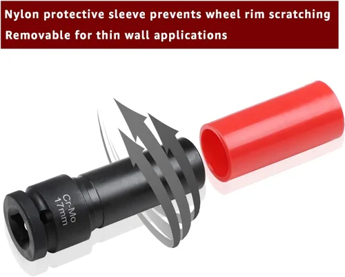 Vista 4 de Receptáculo protector para tuerca de rueda para Mercedes Benz con tuerca de rueda de cabeza de flor convexa de 17 mm