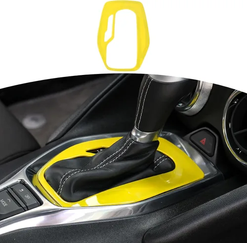 Vista 8 de RT-TCZ Para Camaro Gear Shift Panel Cover Trim Fibra de Carbono para Chevy Camaro 2016-2024 Accesorios interiores de fibra de carbono Negro