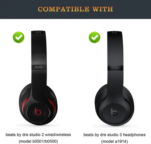 Vista 2 de Studio 2 Diadema igual que la banda de arco original B0501, accesorios compatibles con Beats de Dr. Dre Studio2 con cable/inalámbrico