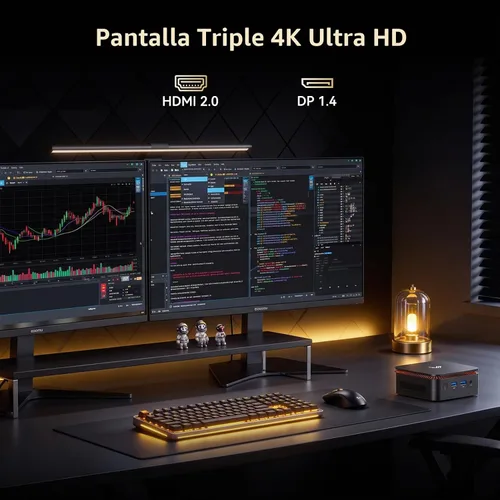 Vista 5 de KAMRUI Mini PC E1 AMD Ryzen 3500U Mini computadoras, hasta 3.7GHz