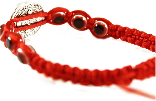 Vista 3 de Pulsera De San Benito Multi-Mal De Ojo Ajustable Protección Prosperidad Buena Suerte Pulsera De San Benito Con Ojitos Proteccion Prosperidad Y Buena