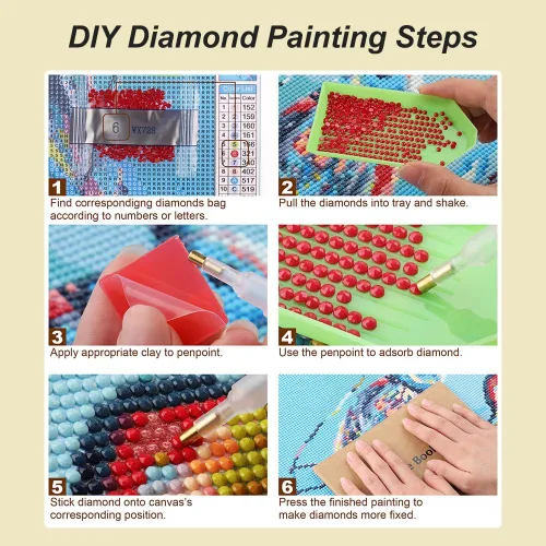 Vista 6 de SJUTOUCI Kits de pintura de diamantes para adultos, kits de arte de diamantes de abeja para principiantes 5D DIY flor diamante puntos arte